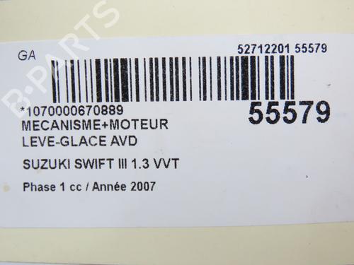 Front right window mechanism SUZUKI SWIFT III (MZ, EZ) 1.3 (RS413, ZC11S) | BP31120719C23 - Image 3