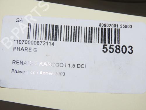 Left headlight RENAULT KANGOO (KC0/1_) 1.5 dCi (KC07) | BP32005031C28 