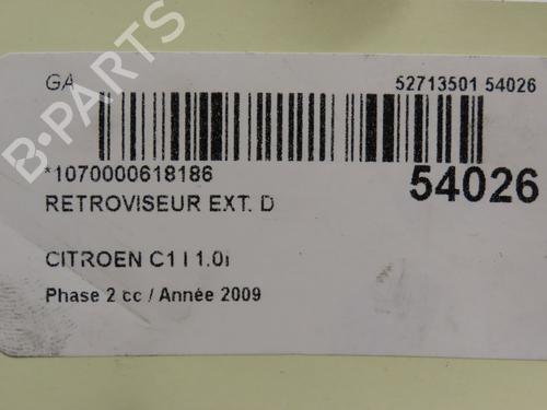 Used Right mirror CITROËN C1 (PM_, PN_) 1.0 (68 hp) 28968747