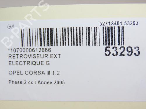Retrovisor izquierdo OPEL CORSA C (X01) 1.2 Twinport (F08, F68) | BP28801986C26 