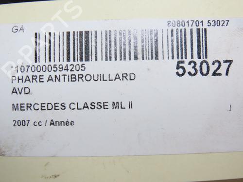 Used Right front fog light MERCEDES-BENZ M-CLASS (W164) ML 320 CDI 4-matic (164.122) (224 hp) 28802223