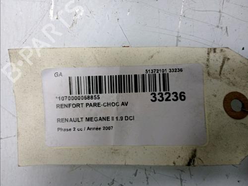 Used Front bumper reinforcement RENAULT MEGANE II (BM0/1_, CM0/1_) 1.9 dCi (131 hp) 17175434