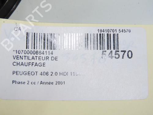 Used Heater blower motor PEUGEOT 406 (8B) 2.0 HDI 110 (109 hp) 31302698