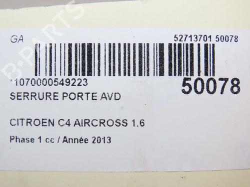 Used Front right lock CITROËN C4 AIRCROSS 1.6 HDi 115 (114 hp) 29294203