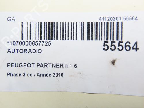 Radio PEUGEOT PARTNER Tepee 1.6 BlueHDi 100 | BP31120533E6 