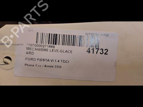 Rear right window mechanism FORD FIESTA VI (CB1, CCN) 1.4 TDCi | BP9612721C25