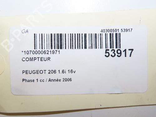 Instrument cluster PEUGEOT 206 Hatchback (2A/C) 1.6 16V | BP28830524C47