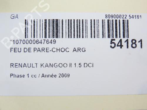 Używane Lampa zderzaka tylnego lewa RENAULT KANGOO / GRAND KANGOO II (KW0/1_) 1.5 dCi 85 (KW0K, KW0L, KW0B) (86 hp) 28832578