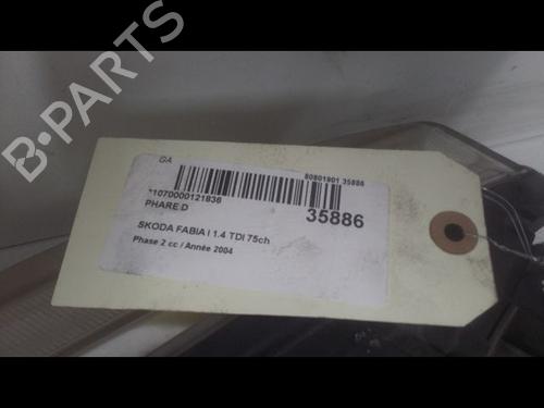 Right headlight SKODA FABIA I Combi (6Y5) 1.4 TDI | BP23177639C29 