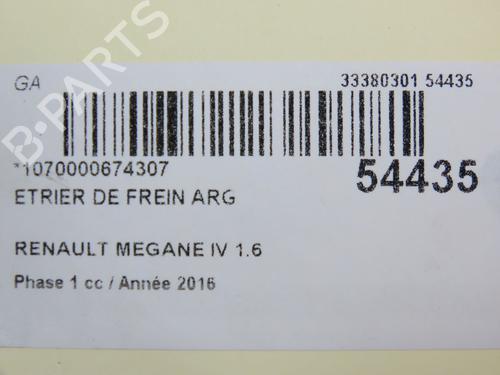Bremssattel links hinten für RENAULT MEGANE IV Hatchback (B9A/M/N_) 1.6 dCi 130 (B9A4) (130 hp) 30606515