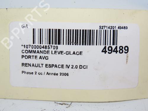 Used Left front window switch Left front window switch RENAULT ESPACE IV (JK0/1_) 2.0 dCi (JK01, JK02, JK1J, JK1K, JK1H) (150 hp) 17514392 17514392