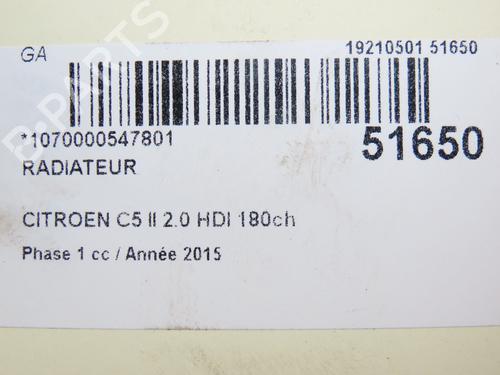 water-radiator-citroen-c5-iii-break-rw_-2008-2009-2010-2011-2012-2013-2014-2015-2016-2017-28829172 main image