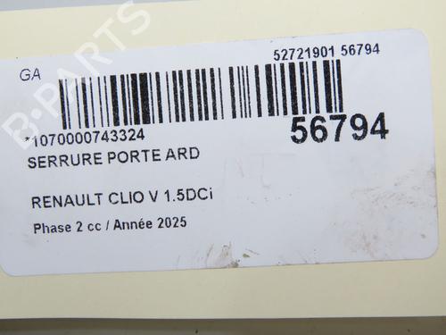 Højre bagtil lås RENAULT CLIO V (B7_) 1.5 Blue dCi 100 (B7AD) | BP33998875C99 - Image 5