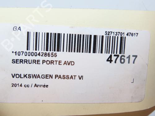 Used Front right lock VW PASSAT B7 (362) 2.0 TDI 4motion (177 hp) 16740864