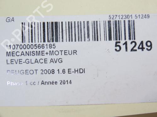 Front left window mechanism PEUGEOT 2008 I (CU_) 1.6 HDi | BP28831164C22 