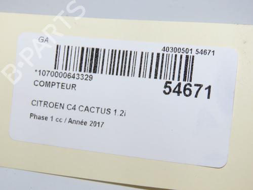 Used Instrument cluster Instrument cluster CITROËN C4 CACTUS 1.2 THP 110 (110 hp) 33893124 33893124