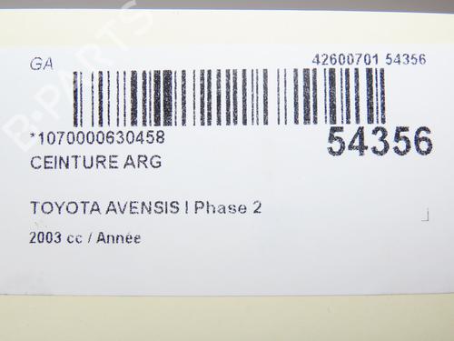 Rear left belt tensioner TOYOTA AVENSIS (_T25_) 2.0 D-4D (CDT250_, CDT250R) | BP28968181C89 
