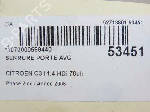 Venstre foran lås CITROËN C3 I (FC_, FN_) 1.4 HDi | BP28968847C98