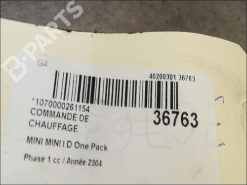 Commande Chauffage MINI MINI (R50, R53) One D | BP9611277I5 
