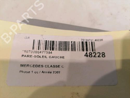 Used Left sun visor Left sun visor MERCEDES-BENZ C-CLASS Coupe (CL203) C 220 CDI (203.706) (143 hp) 15722893 15722893