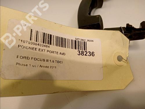 Front right exterior door handle FORD FOCUS III 1.6 TDCi | BP11343189C129 