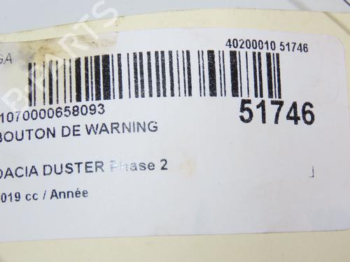 Warnblinkschalter DACIA DUSTER (HM_) 1.3 TCe 130 (HMMF) | BP28830199I22 - Image 5