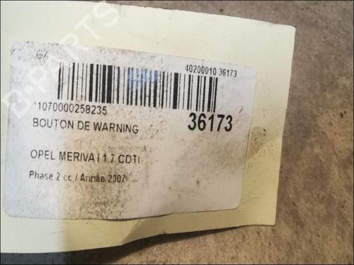 Used Warning switch OPEL MERIVA A MPV (X03) 1.7 CDTI (E75) (100 hp) 9610733
