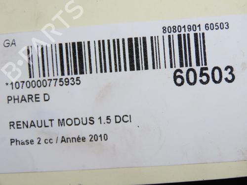 Right headlight RENAULT MODUS / GRAND MODUS (F/JP0_) 1.5 dCi (FP0G, JP0G) | BP38627490C29  - Image 6
