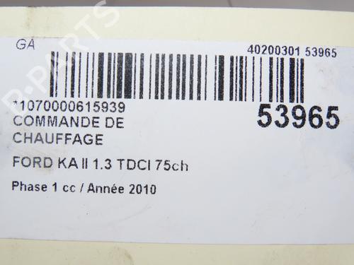 Used Climate control FORD KA (RU8) 1.3 TDCi (75 hp) 28830381