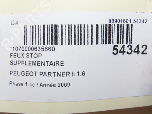 Third brake light PEUGEOT PARTNER Tepee 1.6 HDi 16V | BP28832915L11 