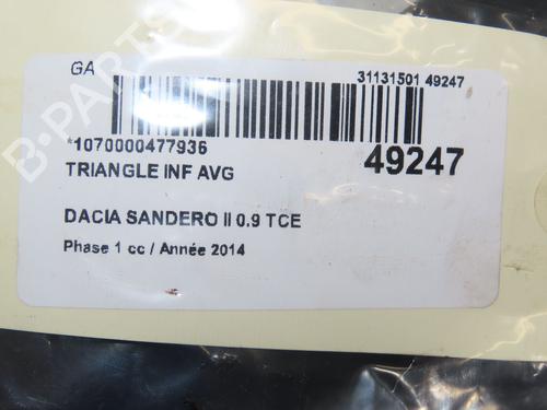 Left front suspension arm DACIA SANDERO II TCe 90 (B8M1, B8MA, B8AC) | BP17868181M12 