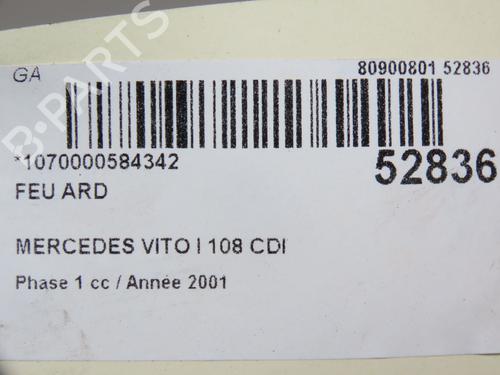 Used Right taillight MERCEDES-BENZ VITO Van (W638) 108 CDI 2.2 (638.094) (82 hp) 28802291