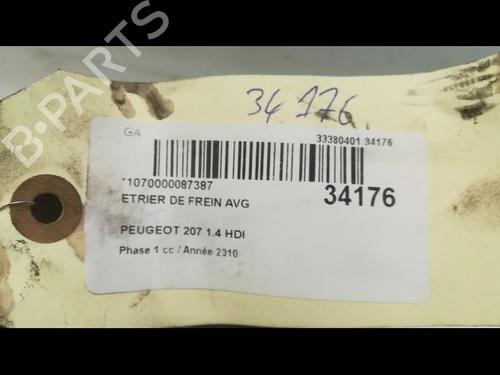 Used Left front brake caliper PEUGEOT 207 (WA_, WC_) 1.4 HDi (68 hp) 14878047