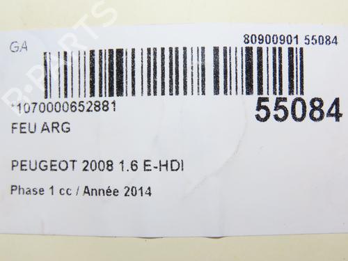 Used Left taillight PEUGEOT 2008 I (CU_) 1.6 HDi (92 hp) 29294232