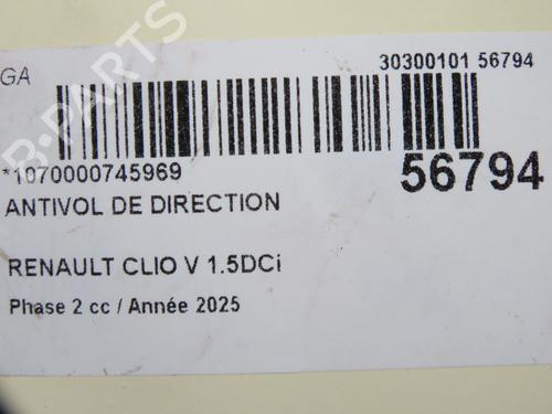Ignition barrel RENAULT CLIO V (B7_) 1.5 Blue dCi 100 (B7AD) | BP33998740M48 - Image 4