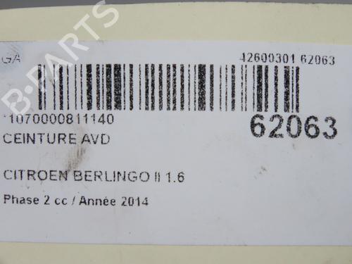 Front right seatbelt CITROËN BERLINGO MULTISPACE (B9) 1.6 HDi 90 | BP40110692I25 - Image 6