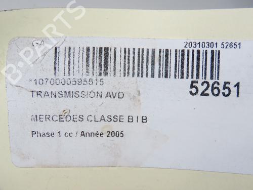 Right front driveshaft MERCEDES-BENZ B-CLASS Sports Tourer (W245) B 180 CDI (245.207) | BP24358757M39 