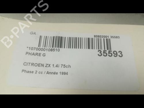 Used Left headlight CITROËN ZX (N2) 1.4 i (75 hp) 9597669