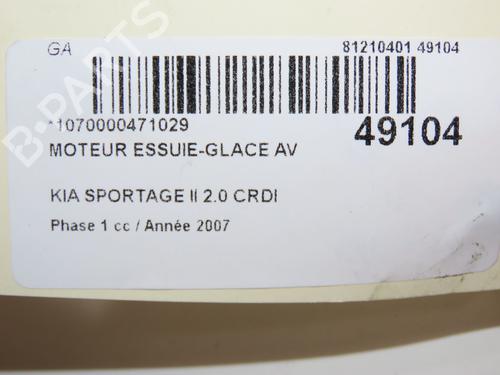 Used Front wiper motor KIA SPORTAGE II (JE_, KM_) 2.0 CRDi (140 hp) 28969807