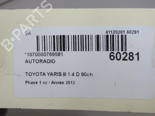Bilradio Bilradio TOYOTA YARIS (_P13_) 1.4 D (NLP130_, NLP130) (90 hp) 37062621 37062621