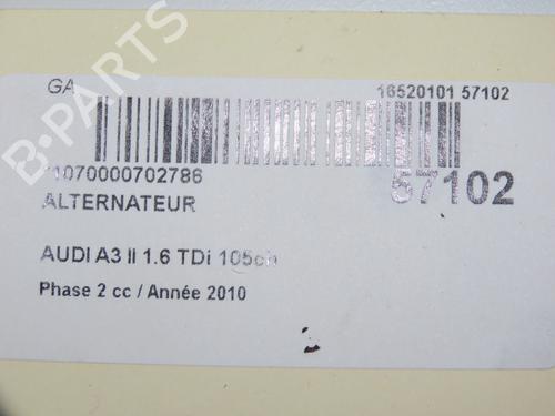 Used Alternator Alternator AUDI A3 Sportback (8PA) 1.6 TDI (105 hp) 33188153 33188153