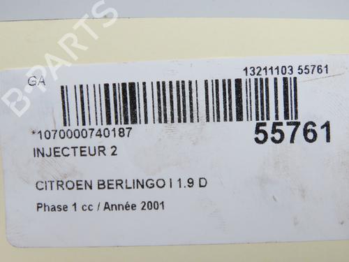 Used Injector Injector CITROËN BERLINGO / BERLINGO FIRST MPV (MF_, GJK_, GFK_) 1.9 D (MFWJZ) (70 hp) 33770330 33770330