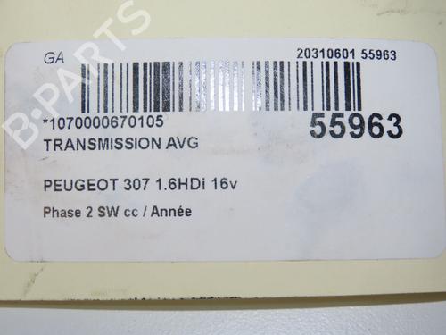Used Left front driveshaft Left front driveshaft PEUGEOT 307 Break (3E) 1.6 HDi 110 (109 hp) 33032122 33032122