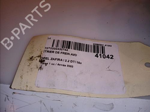 Used Right front brake caliper OPEL ZAFIRA A MPV (T98) 2.2 DTI 16V (F75) (125 hp) 14877491