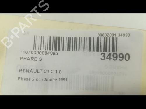 Left headlight RENAULT 21 (B48_) 2.1 D (B48V/B48O) | BP23177728C28 - Image 2