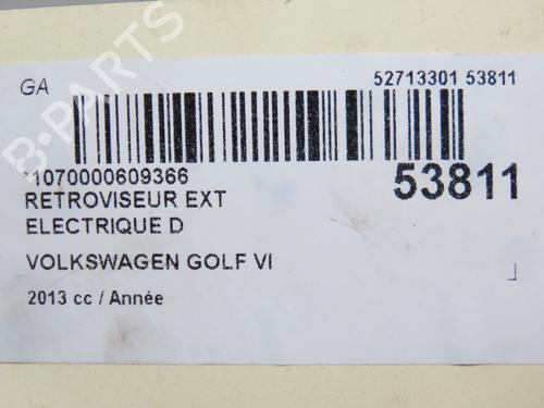 Used Right mirror VW GOLF VI Variant (AJ5) 2.0 TDI (140 hp) 30916918