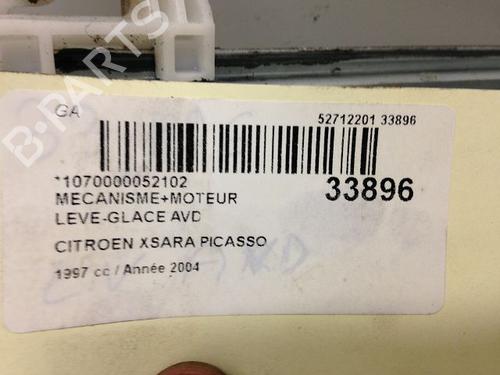 Used Front right window mechanism CITROËN XSARA PICASSO (N68) 2.0 HDi (90 hp) 23175671