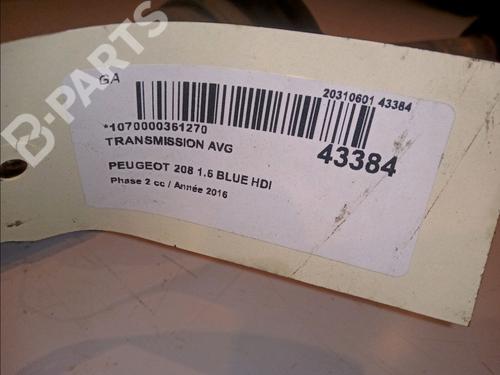 Left front driveshaft PEUGEOT 208 I (CA_, CC_) 1.6 BlueHDi 100 | BP11099893M38 