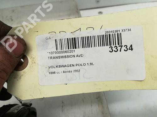 Right front driveshaft VW POLO (9N_, 9A_) 1.9 SDI | BP9594927M39 