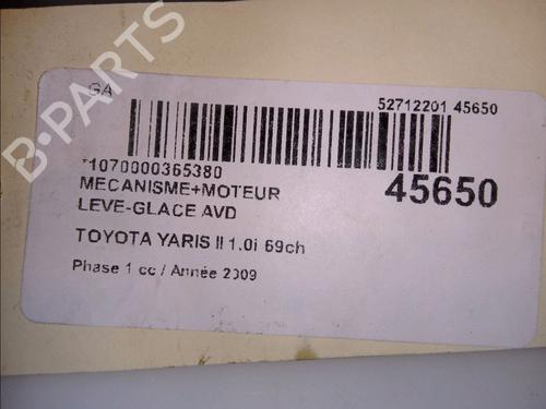 Used Front right window mechanism TOYOTA YARIS (_P9_) 1.0 VVT-i (KSP90_, KSP90R) (69 hp) 12262511